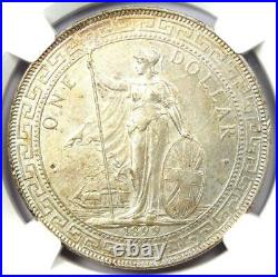 1899-B Great Britain Trade Dollar T$1. Certified NGC Uncirculated Detail. UNC MS