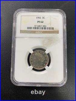 1902 Proof Liberty Nickel Ngc Pr-62 Proof V-nickel Type Coin Certified -5c
