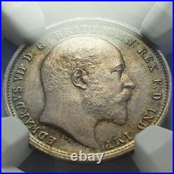 1903 King Edward Vll Maundy Fourpence Coin. Certified by NGC to MS 65
