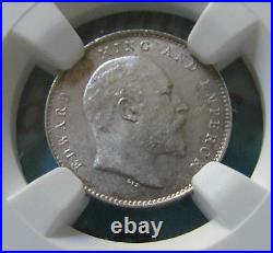1906(C) British India Silver 2 Annas. NGC Certified MS62