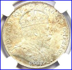 1908 Straits Settlements Edward VII Dollar $1 Certified NGC MS62 (BU UNC)