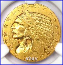 1911 Indian Gold Half Eagle $5 Gold Coin Certified NGC XF Details (EF)