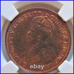 1912 H GEORGE V, PENNY, NGC Certified and graded MS. 64 RB