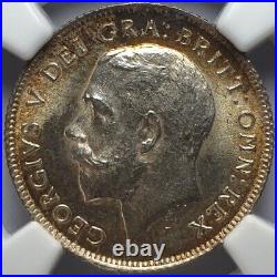 1913 King George V Sixpence. Certified by NGC to MS 63