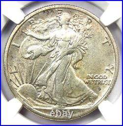 1916-D Walking Liberty Half Dollar 50C Coin Certified NGC AU50 Rare Date