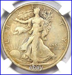 1918-D Walking Liberty Half Dollar 50C Coin Certified NGC XF40 (EF40) Rare