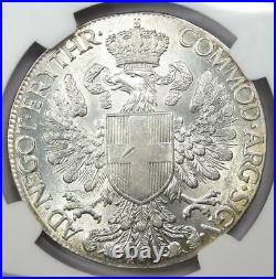 1918-R Eritrea Talero Coin Certified NGC Uncirculated Details (UNC MS) Rare