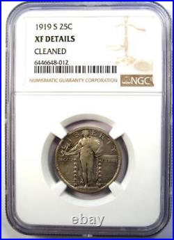 1919-S Standing Liberty Quarter 25C Coin Certified NGC XF Details Rare Date