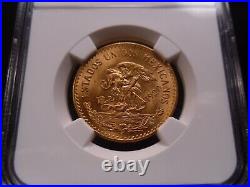 1920/10 MS64 Mexico Gold 20 Pesos NGC Certified Fantastic Coin