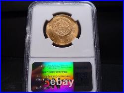 1920/10 MS64 Mexico Gold 20 Pesos NGC Certified Fantastic Coin