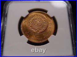 1920/10 MS64 Mexico Gold 20 Pesos NGC Certified Fantastic Coin