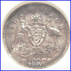 1927 GEORGE V, THREEPENCE, NGC Certified and graded MS 62
