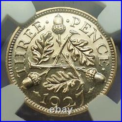 1927 King George V Proof Threepence. Certified by NGC to PF 65