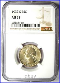 1932-S Washington Quarter Silver 25C Coin Certified NGC AU58 Key Date