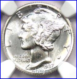 1937 Proof Mercury Dime 10C Coin Certified NGC PR68 (PF68) $2,100 Value