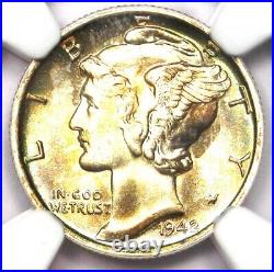 1942-S Mercury Dime 10C Coin Certified NGC MS67+ FB Plus Grade $2,450 Value