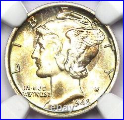 1942-S Mercury Dime 10C Coin Certified NGC MS67+ FB Plus Grade $2,450 Value