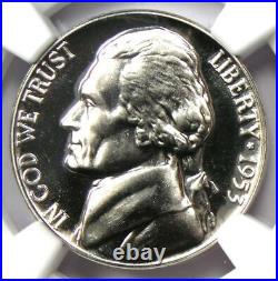 1953 Proof Jefferson Nickel 5C Coin Certified NGC PR69 (PF69) $600 Value