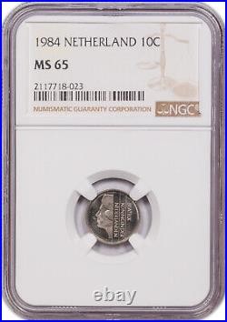 1984 Netherland 10c Ms 65 Ngc Certified Coin Only 1 Graded Higher