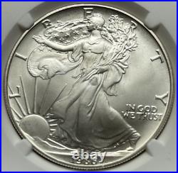 1986 Silver American Eagle Coin MS68 NGC Certified BU 1 Oz US. Mint 1st Year ASE