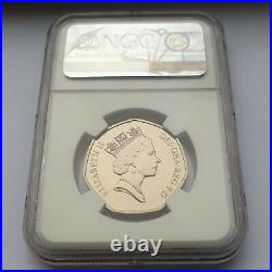 1992 1993 EU EEC Council Presidency 50p Coin. Certified by NGC to MS 67