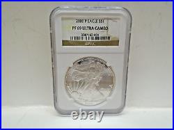 2000P Silver Eagle Certified as PF 69 Ultra Cameo by NGC 3387163-004