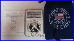 2014 1 OZT, Silver medal, Olympic Hockey, NGC Certified Proof Coin. USOC BAG
