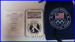 2014 1 OZT, Silver medal, Olympic Hockey, NGC Certified Proof Coin. USOC BAG