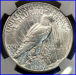 AU58 NGC Certified 1921 US Silver Peace Dollar (Philadelphia mint)