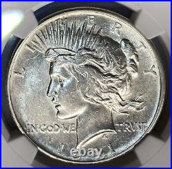 AU58 NGC Certified 1921 US Silver Peace Dollar (Philadelphia mint)