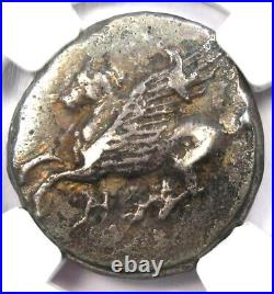 Acarnania Anactorium AR Stater 300 BC Pegasus Athena Coin Certified NGC VF