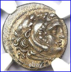 Alexander the Great AR Drachm Greek Macedon Coin 336 BC Certified NGC AU