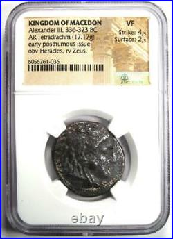 Alexander the Great III AR Tetradrachm Coin 336-323 BC Certified NGC VF