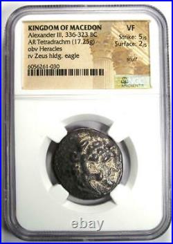 Alexander the Great III AR Tetradrachm Macedon Coin 336 BC Certified NGC VF