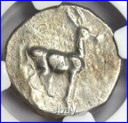 Ancient Bruttium Caulonia AR Silver Stater Coin 475-410 BC Certified NGC VF