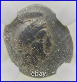 Ancient Greek Silver Diobol Coin Calabria Taras 400bce Ngc Certified