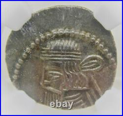 Ancient Parthian Kingdom Silver Drachm Artabanus IV Ngc Certified