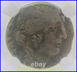 Ancient Roman Republic Denarius Coin 49bc. Ngc Certified