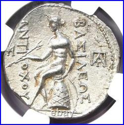 Antiochus III AR Tetradrachm Silver Coin 222-187 BC Certified NGC Choice AU