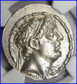 Antiochus IX AR Tetradrachm Seleucid Coin 114-95 BC Certified NGC Choice AU
