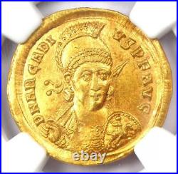 Arcadius AV Solidus Gold Ancient Roman Gold Coin 383-408 AD Certified NGC AU