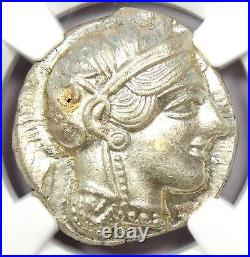 Athens Greece Athena Owl AR Tetradrachm Coin 440-404 BC. Certified NGC MS (UNC)