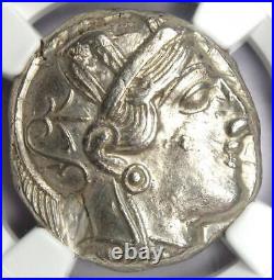 Athens Greece Athena Owl Tetradrachm Coin 440-404 BC. Certified NGC Choice AU