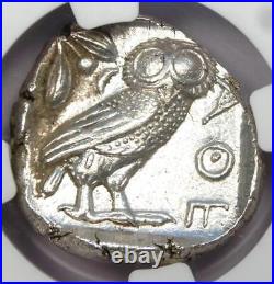 Athens Greece Athena Owl Tetradrachm Coin 440-404 BC. Certified NGC MS (UNC)