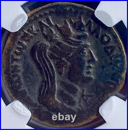 Beautiful NGC Certified Ancient Roman Coin Emperor Trajan 98-117AD Tyche Reverse