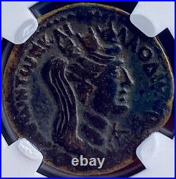 Beautiful NGC Certified Ancient Roman Coin Emperor Trajan 98-117AD Tyche Reverse