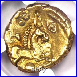 Britain Catuvellauni AV Stater Gold Horse Coin 60-20 BC. Certified NGC Choice XF