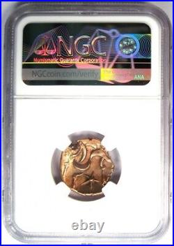 Britain Corieltavi AV Stater Gold Horse Apollo Coin 50-20 BC Certified NGC AU