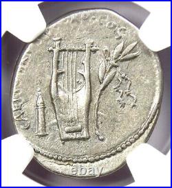 Brutus AR Denarius Silver Libertas Roman Coin 42 BC Certified NGC Choice VF