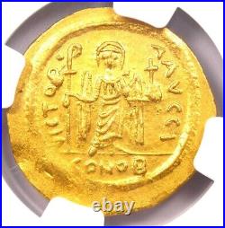Byzantine Phocas AV Solidus Gold Angel Coin 602-610 AD Certified NGC Choice XF